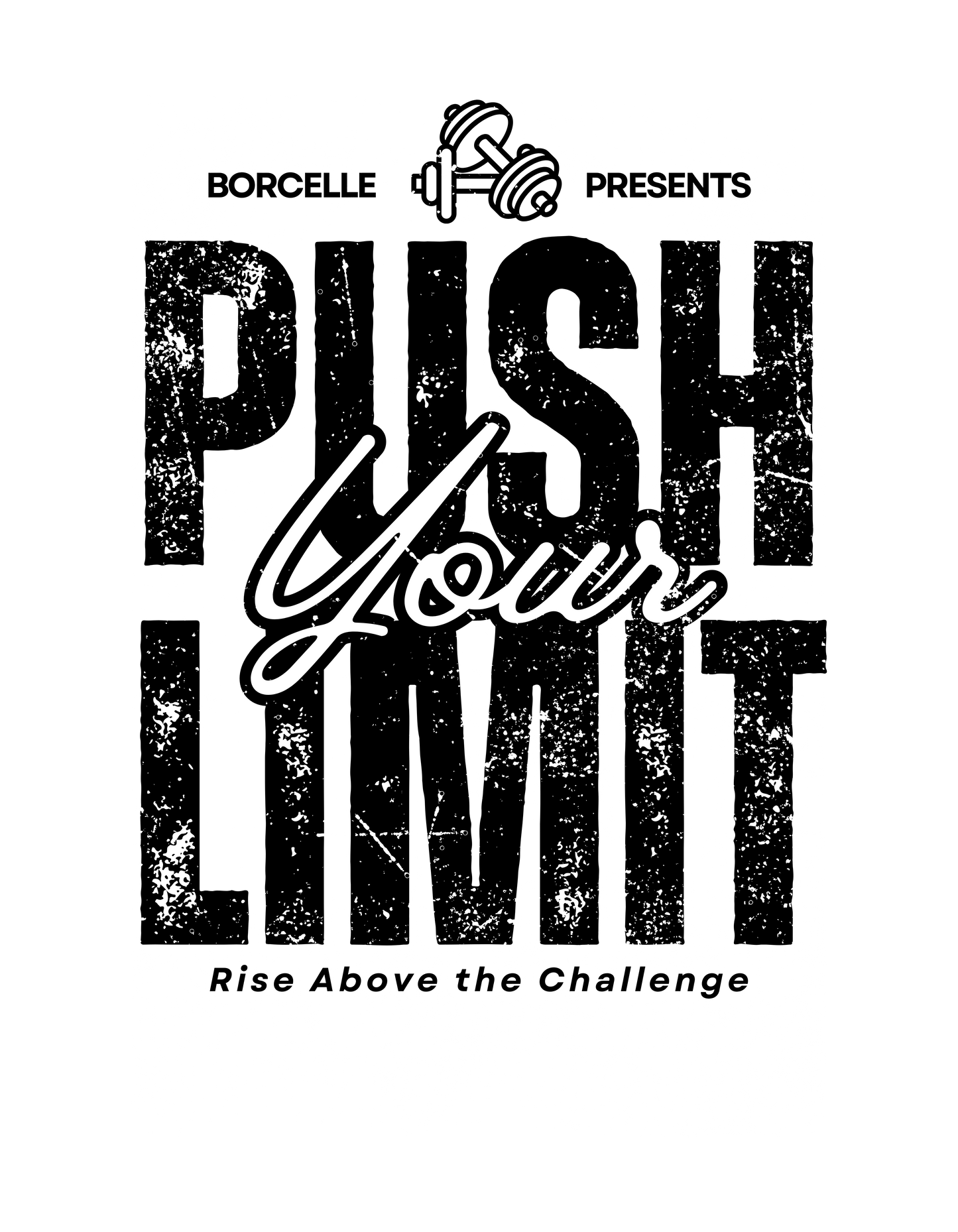 PUSH YOUR LIMIT BLACK - COTTON T-SHIRTS