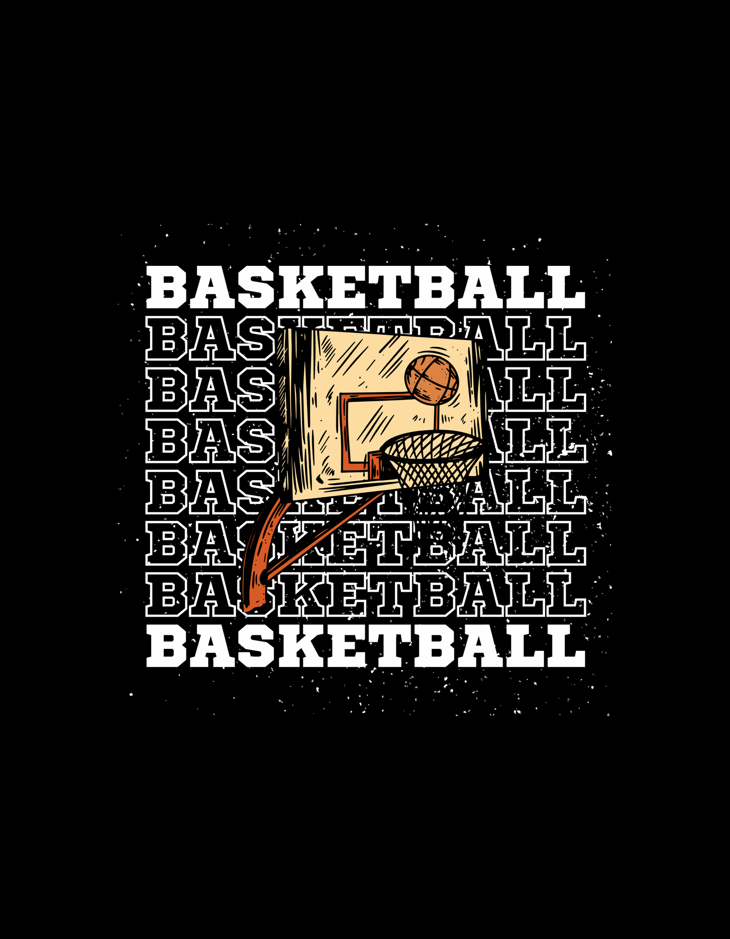 BASKETBALL BLACK - COTTON T-SHIRTS