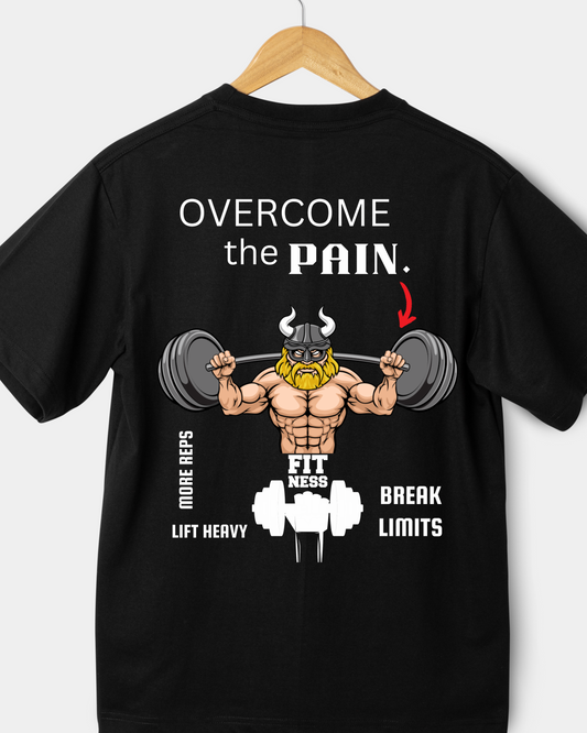 OVER COME THE PAIN BLACK - COTTON T-SHIRTS