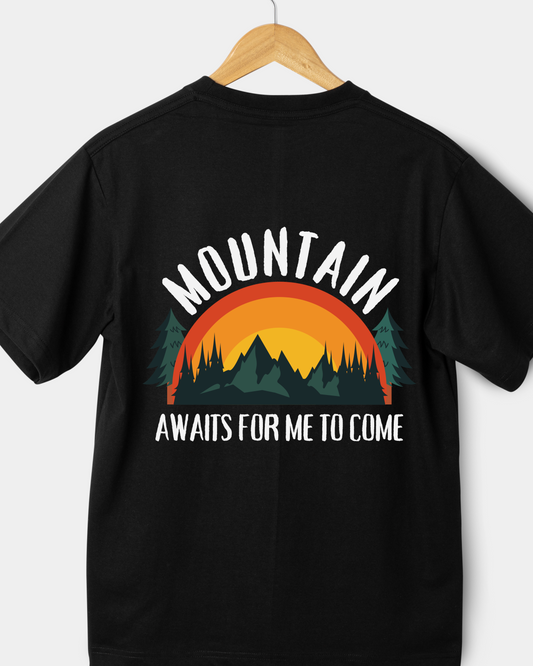 MOUNTAIN BLACK - COTTON T-SHIRTS