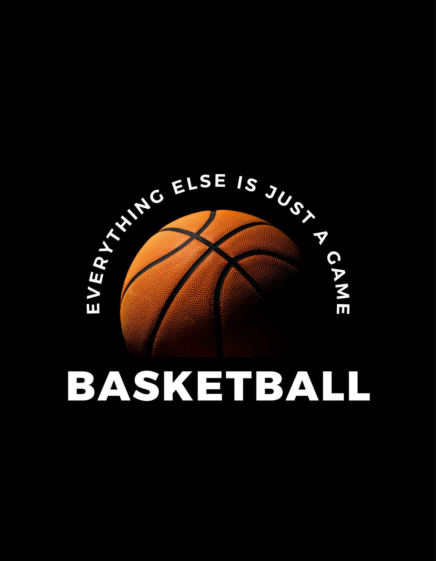BASKET BALL BLACK - COTTON T-SHIRTS